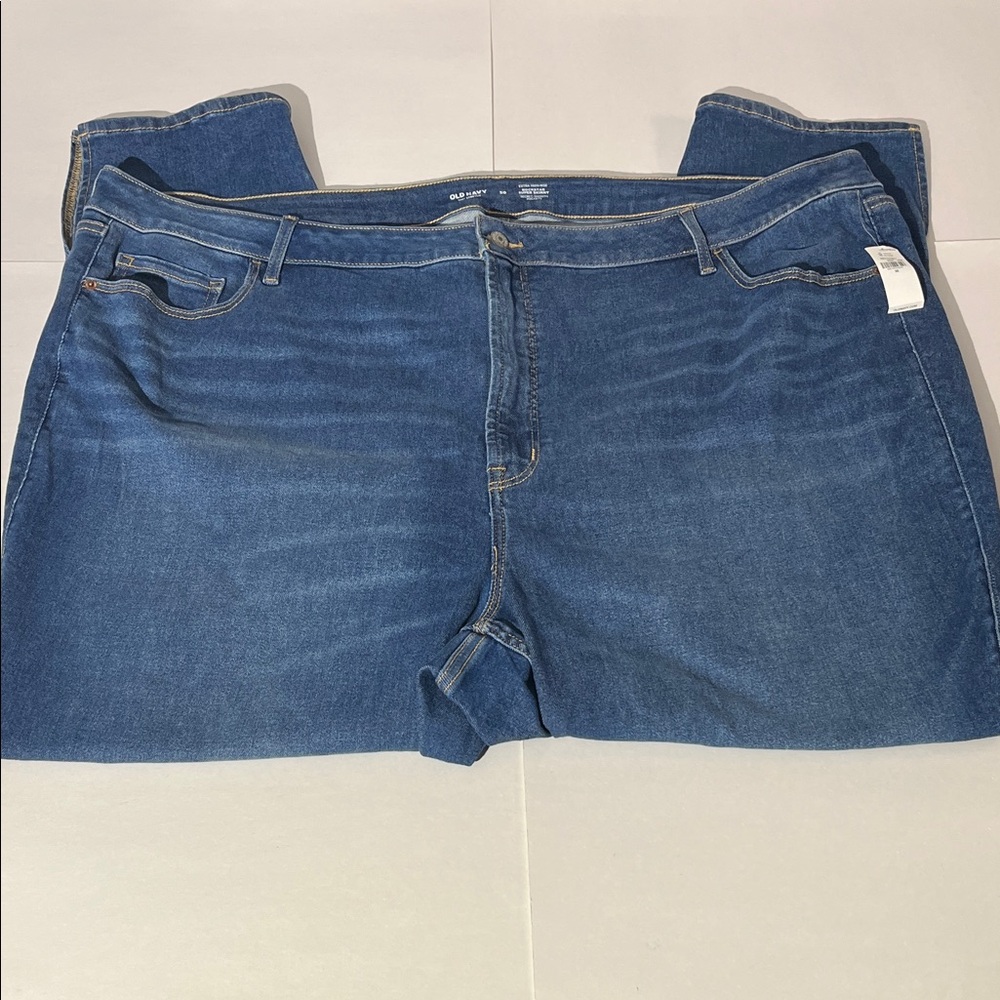 Old Navy 360 Stretch Extra High Rise Rockstar Super Skinny Den Jeans Plus 30 NEW